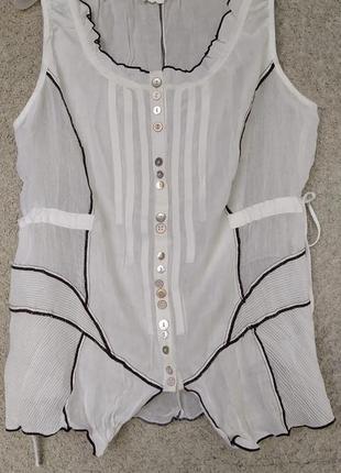 Блуза с прозрачными вставками без рукавов Biba