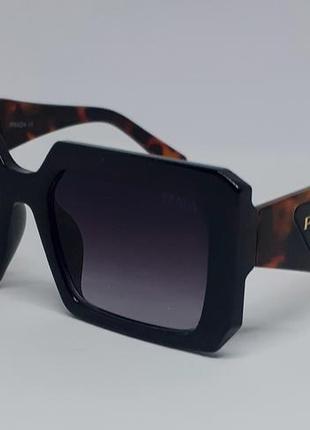 Очки в стиле prada стильные женские солнцезащитные очки черные...