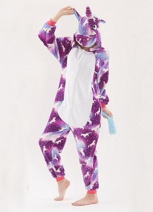 Кигуруми единорог фиолетовый с единорогами 130 140 пижама детс...
