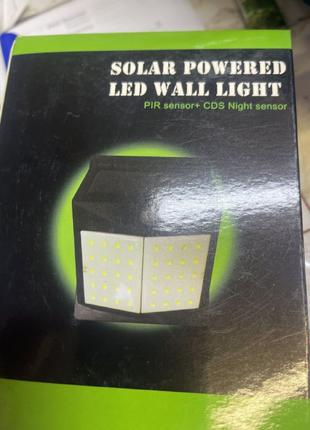 Настенный светильник на солнечной батарее Solar Powered LED Wa...
