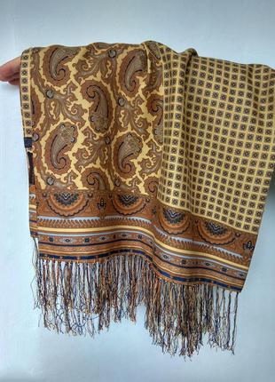 Винтажный шелковый шарф палантин Paolo Zambrino, Италия