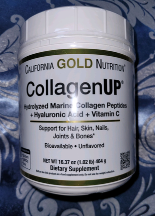 California Gold Nutrition, Морський колаген UP 5000, 464 г