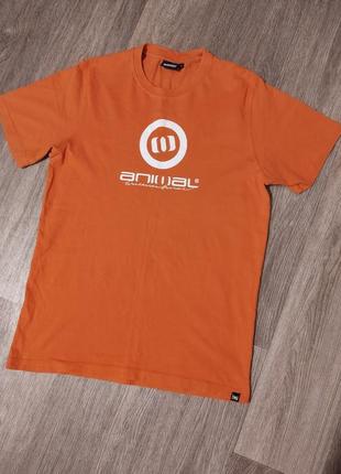 Мужская футболка / animal / чоловіча оранжева футболка /