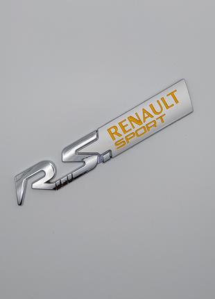 Эмблема Renault Sport на крышку багажника (глянец+матовый)