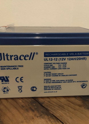 Аккумулятор Ultracell 12V. 12Ah (AGM)