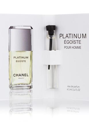 Туалетная вода (пробник) Egoiste Platinum для мужчин - 5 мл
