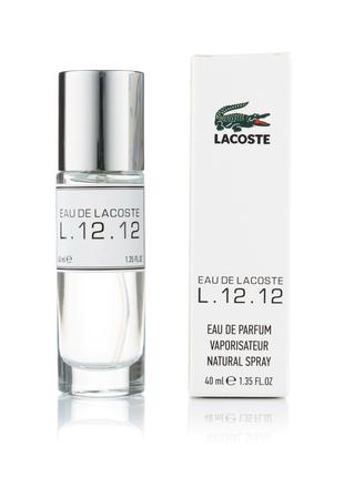 Мужской мини парфюм Lacoste Eau De L.12.12 Blanc - 40 мл (320)