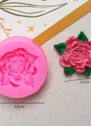 Молд кондитерский "Роза" - диаметр всего молда 4,6см, силикон