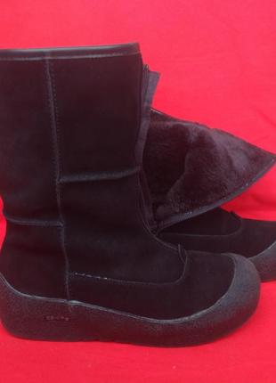 Ботинки сапоги кожаные утепленные eskimo черные
