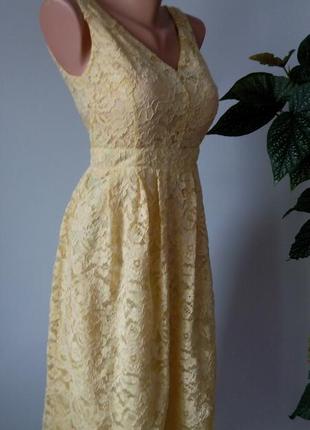 Кружевное желтое платье  44  46 размер в стиле большой гетсби ...