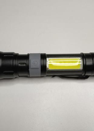 Ліхтар ручний BL-826-P50+COB, акумулятор 18650, microUSB, zoom