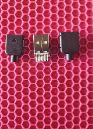 Разборной штекер USB разъем папа под пайку