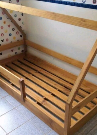 Ліжко каркасне у вигляді домика великий вибір розмірів і кольорів