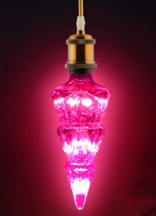 Led лампа декоративная "Pine-Розовая" 2W E27 Horoz Electric