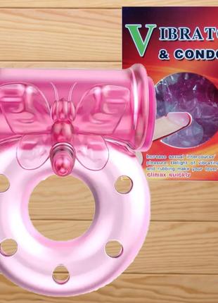 Набір виброкольцо і презерватив "Vibrator and condom" BI-010081