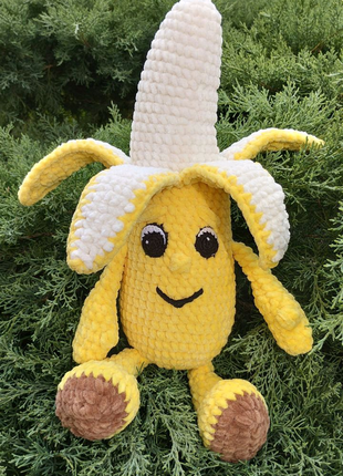 Игрушка - банан 🍌 из гипоаллегнной плюшевой пряжи.