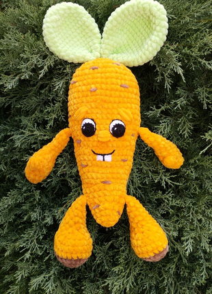 Мягкая игрушка - морковка 🥕 из гипоаллегнной плюшевой пряжи