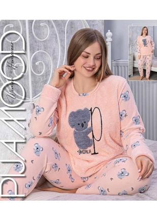 Пижама тёплая (кофта + штаны) pijamood с принтом. размеры от 4...