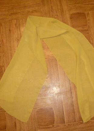 Легкий шифоновый шарфик шарф оливковый в идеале