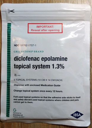 Diclofenac epolamine 1,3% - діклофенак пластир 1,3%