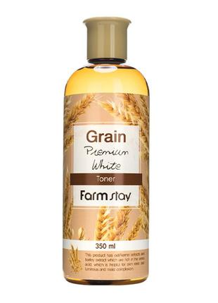 Тонер для обличчя з екстрактом паростків пшениці farmstay grain p