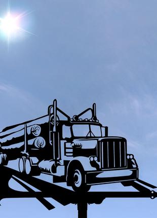 Флюгер на альтанку Вантажівка з дровами, Фура, Автомобіль