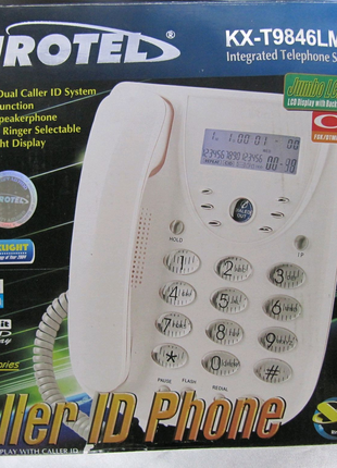 Телефон стаціонарний кнопковий Eurotel KX-T9846LMID, новий