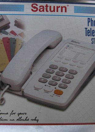Телефон стаціонарний Saturn 1502 Чехія,уцінка, новий
