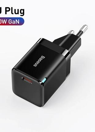 Быстрое зарядное устройство BASEUS GaN3 Fast Charger 1C 30W Bl...