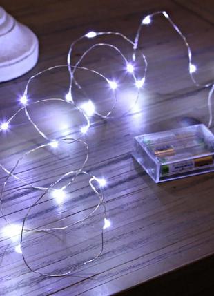 Гірлянда новорічна світлодіодна на батарейках 5 метрів 50 LED ...