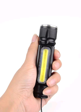 Світлодіодний ліхтарик T6 з вбудованим акумулятором