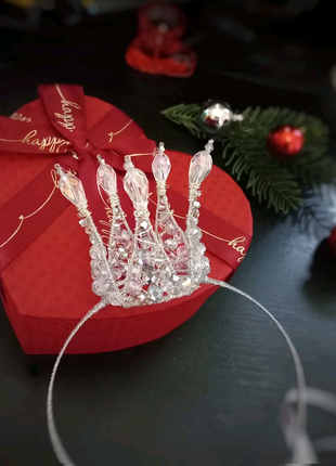 Кришталева корона дитяча новорічна для фотосесії подарунок дівчин