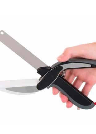 Нож ножницы кухонные с разделочной доской для шинковки 2в1, не...