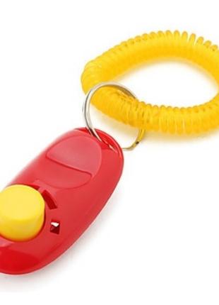 Клікер з кнопкою і браслетом для дресирування собак