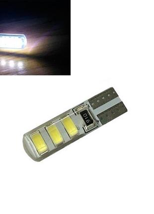 LED T10 W5W лампа в автомобиль 2шт, 6 SMD 5630 5730 с обманкой...