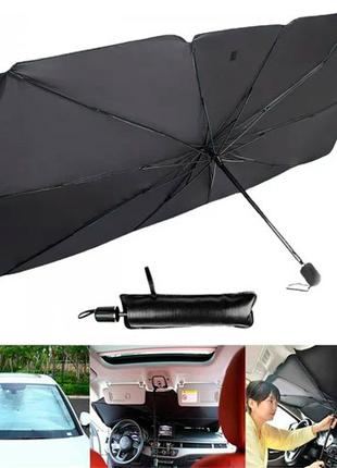 Автомобильный солнцезащитный зонт на лобовое стекло L 135x75см...
