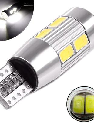 LED T10 W5W лампа в автомобиль 2шт, 10 SMD 5630, с обманкой Ca...