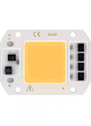 Светодиодная матрица с драйвером COB LED 50Вт 4500лм 220В, теп...