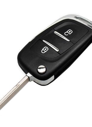 Викидний ключ, корпус під чіп, 2кн, Peugeot, ніша CE0523, HU83...
