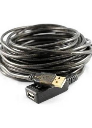 USB 2.0 удлинитель активный репитер, кабель AM - AF, 10м