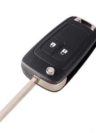 Выкидной ключ, корпус под чип, 2кн, Opel Astra 2, HU100