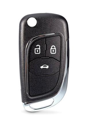 Выкидной ключ, корпус под чип, 3кн DKT0269, Chevrolet, HU100, NEW