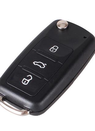 Выкидной ключ, корпус под чип, 3кн, Volkswagen, HU66