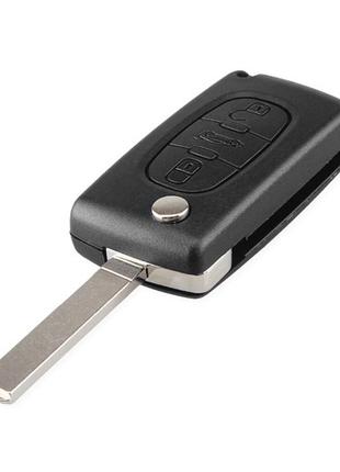 Выкидной ключ, корпус под чип, 3кн DKT0269, Peugeot, ниша CE05...