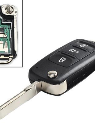 Ключ зажигания, чип ID48 5K0837202AD, 3 кнопки, для Volkswagen...