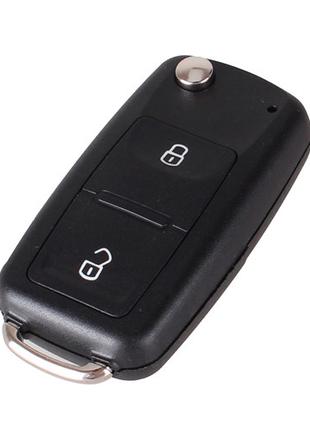 Выкидной ключ, корпус под чип, 2кн, Volkswagen, HU66
