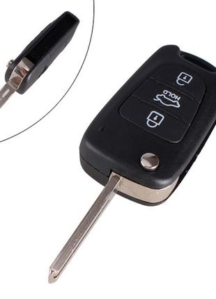 Выкидной ключ, корпус под чип, 3кн, Hyundai