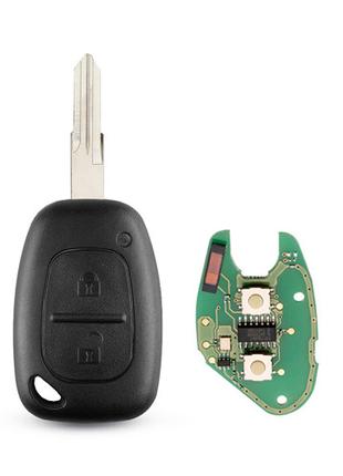 Ключ запалювання, чіп ID46 PCF7946, 2 кнопки VAC102, для Renau...