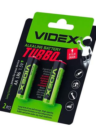 Батарейка AA LR6 Videx Turbo Alkaline щелочная 1.5В