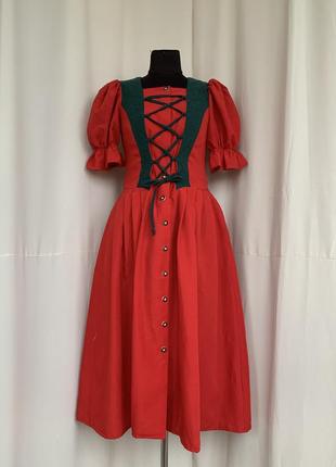 Винтаж баварское альпийское платье дирндль